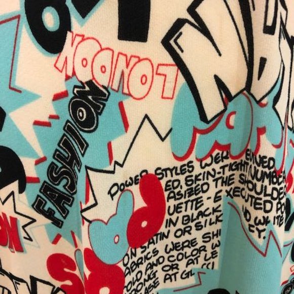 Pop Art Fashion Pin-Up Dress with V neckline and ruched waist! - Picture 3 of 3